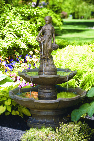 Two Tier Lady Of Arbor Fountain Classical Design